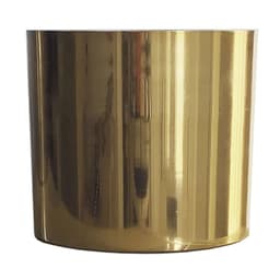 image-75cm Artificial Arboricola Gold Capella Plant - Gold Metal Planter