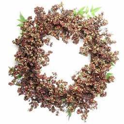 image-55cm Artificial Hanging Black Berries Wreath