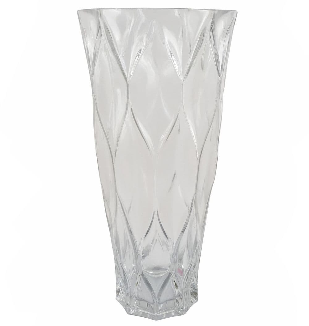 image-90cm Purple Chrysanthemum and Ferns Glass Vase