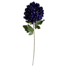 image-90cm Purple Chrysanthemum and Ferns Glass Vase