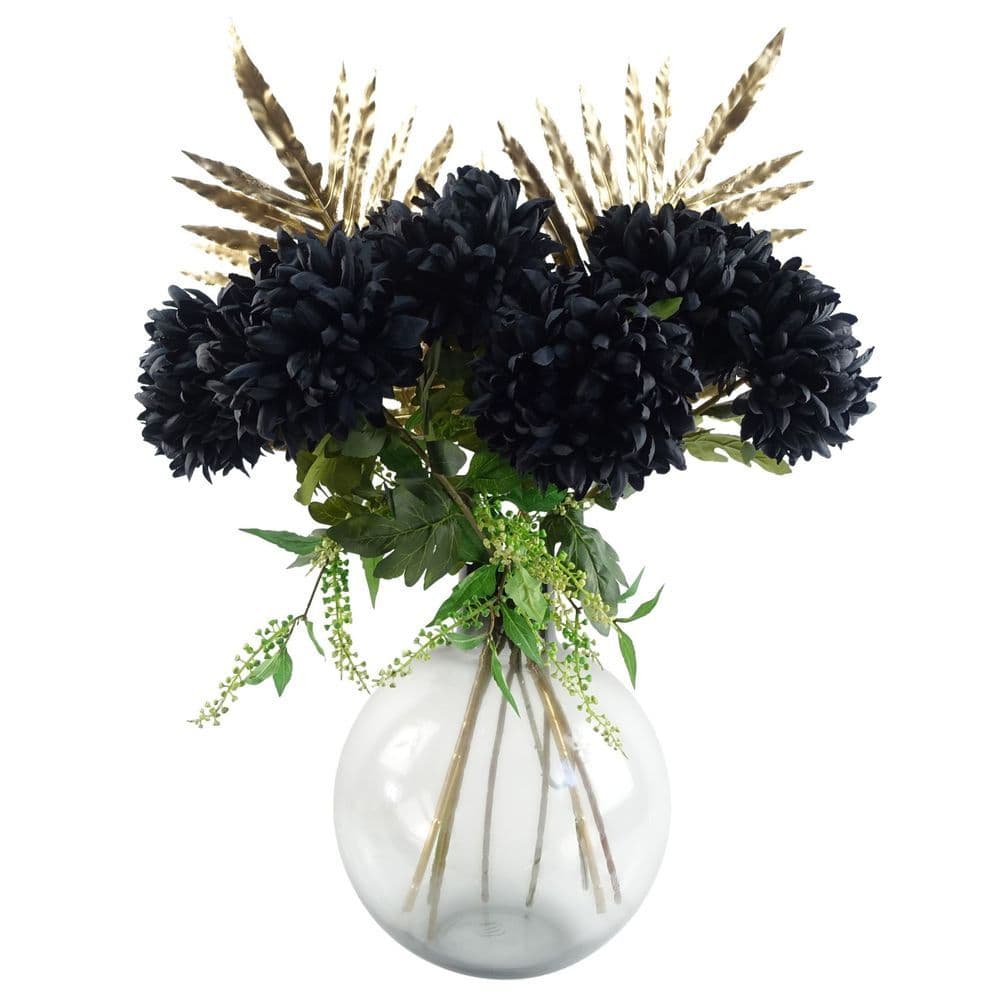 image-Pack of 6 x 85cm Artificial Green Foliage Spray