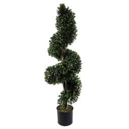 image-120cm Sprial Buxus Artificial Tree UV Resistant Outdoor Topiary