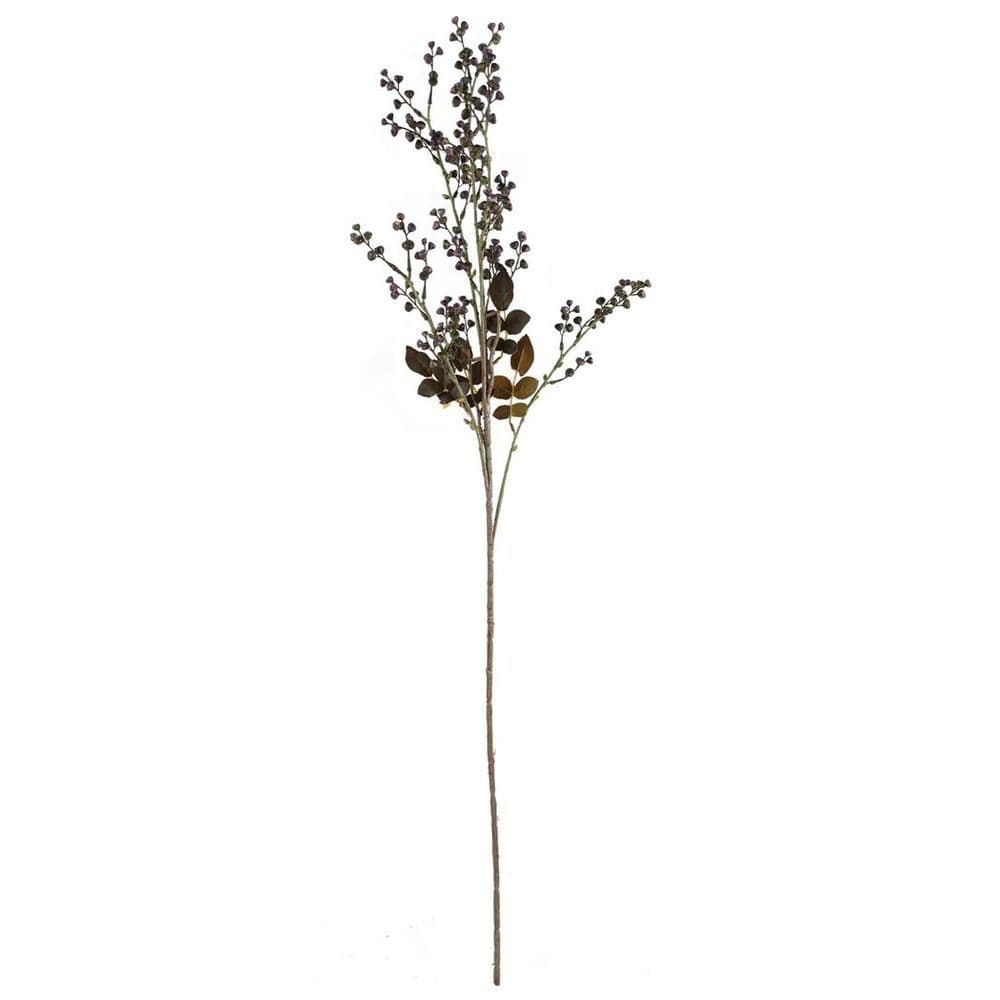 image-Pack of 6 x 85cm Artificial Dark Berry Stem