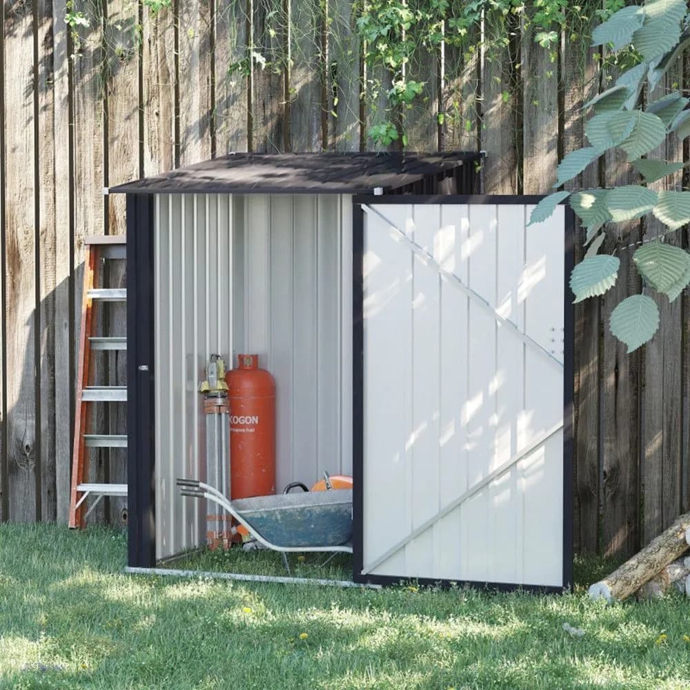 image-Outdoor Garden Storage Shed Galvanized Steel Tool House