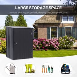 image-Outdoor Garden Storage Shed Galvanized Steel Tool House