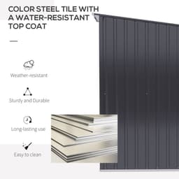 image-Outdoor Garden Storage Shed Galvanized Steel Tool House