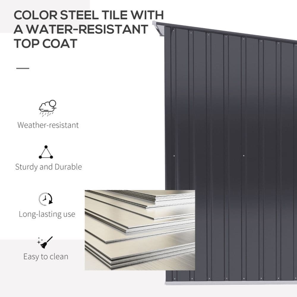 image-Outdoor Garden Storage Shed Galvanized Steel Tool House