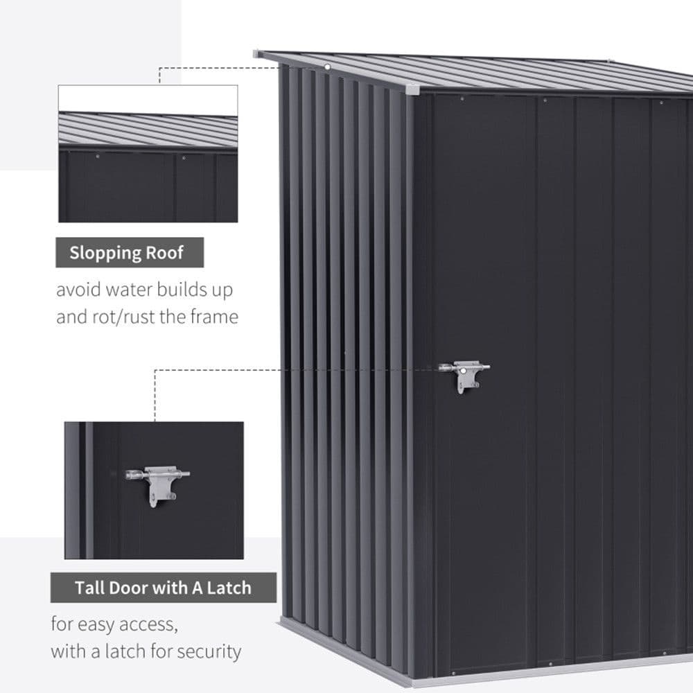 image-Outdoor Garden Storage Shed Galvanized Steel Tool House