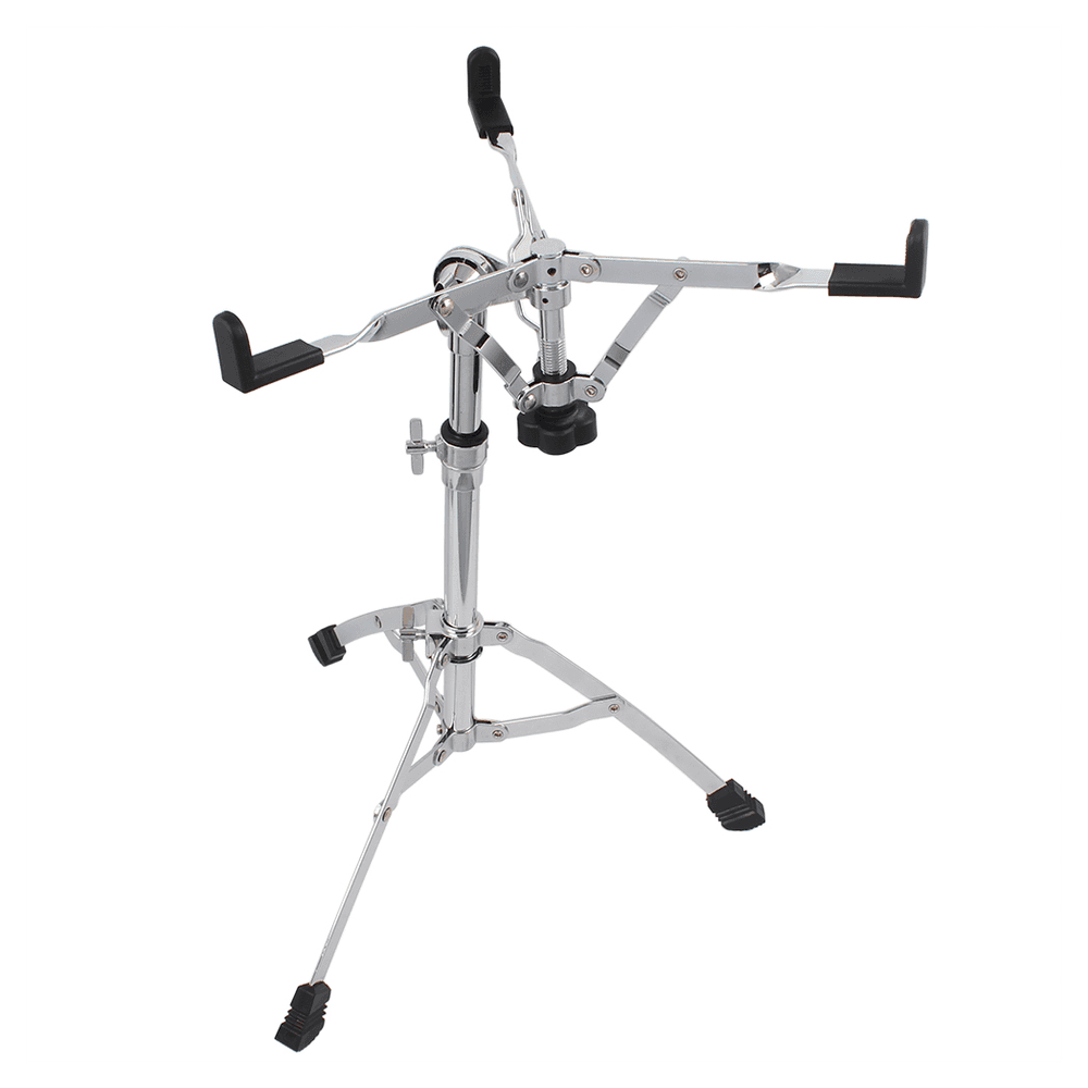 image-Chrome Plated Dumb Snare Drum Stand Tripod Silver