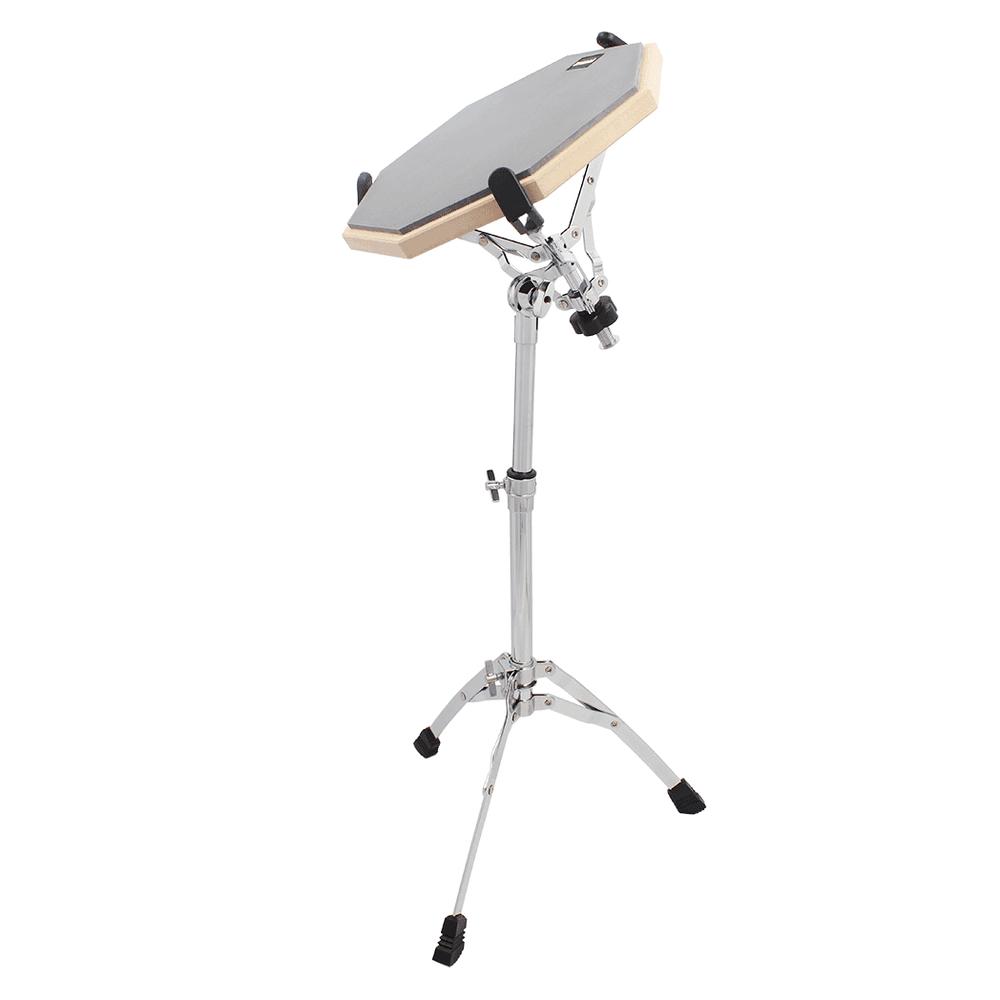 image-Chrome Plated Dumb Snare Drum Stand Tripod Silver