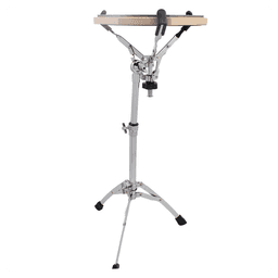 image-Chrome Plated Dumb Snare Drum Stand Tripod Silver