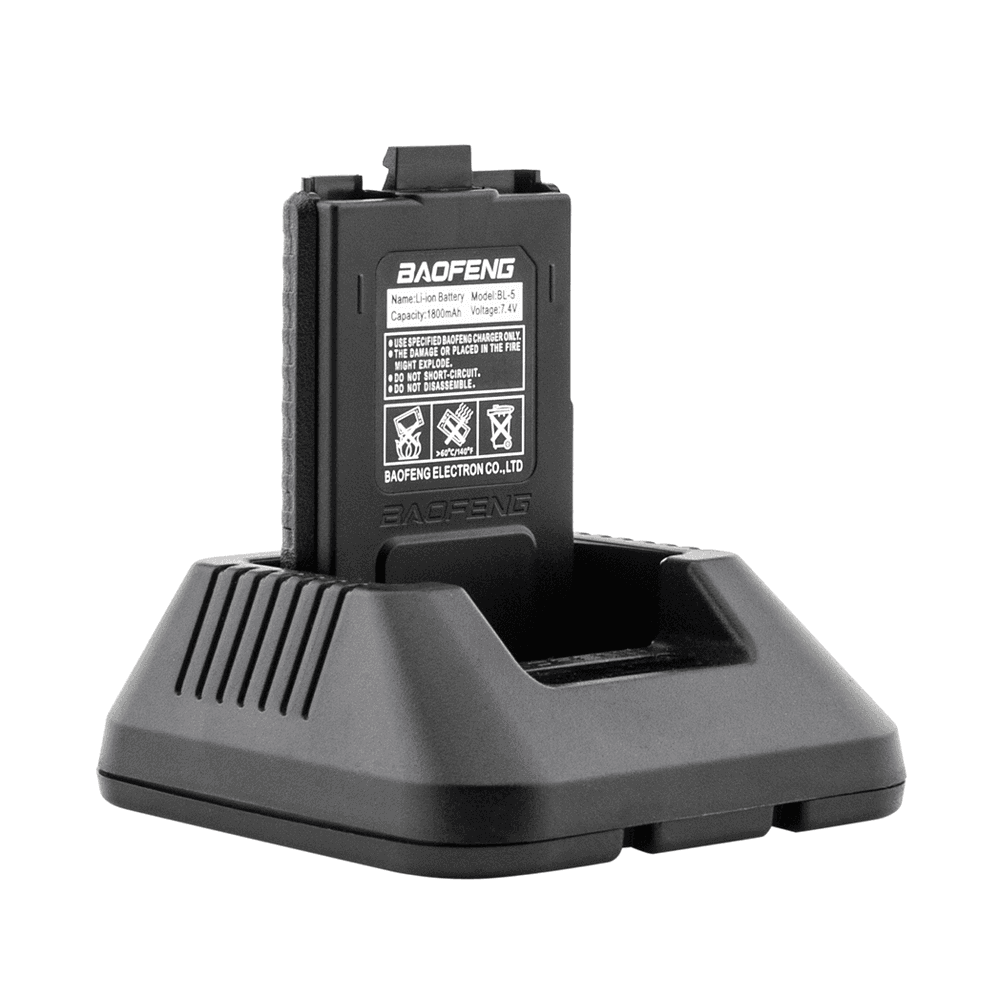 image-1.5" LCD 5W 144~148MHz / 420~450MHz Dual Band Walkie Talkie with 1-LED Flashlight (Black)