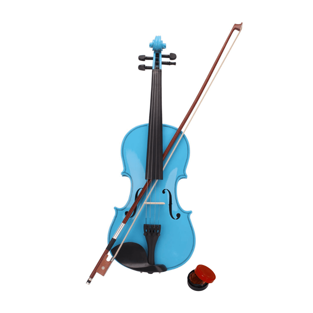 image-4/4 Acoustic Violin Case Bow Rosin Sky Blue
