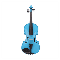 image-4/4 Acoustic Violin Case Bow Rosin Sky Blue