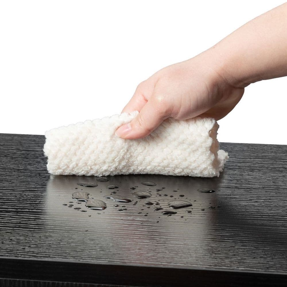 image-FCH Black Wood Grain Density Board Three Drawers Wooden Filing Cabinet