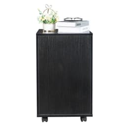image-FCH Black Wood Grain Density Board Three Drawers Wooden Filing Cabinet