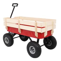 image-97x43x78cm Garden Iron Wood Four Wheel Garden Wagon