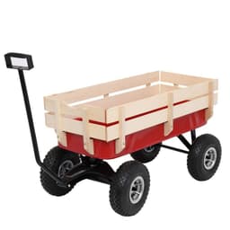 image-97x43x78cm Garden Iron Wood Four Wheel Garden Wagon