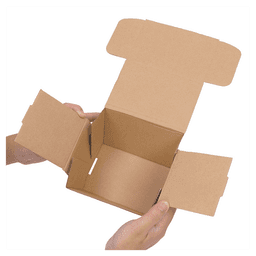image-50 Corrugated Paper Boxes 6x4x4"(15.2*10*10cm)White Outside and Yellow Inside