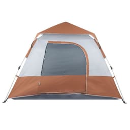 image-240*240*150cm Spring Quick Opening Four-Person Family Tent Camping Tent Brown