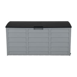 image-75gal 260L Outdoor Garden Plastic Storage Deck Box Chest Tools Cushions Toys Lockable Seat