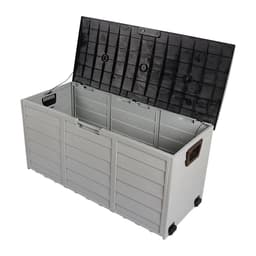 image-75gal 260L Outdoor Garden Plastic Storage Deck Box Chest Tools Cushions Toys Lockable Seat