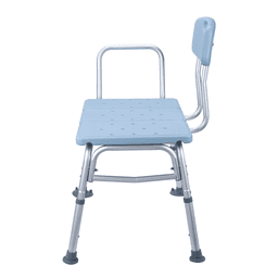 image-Medical Bathroom Safety Shower Tub Aluminium Alloy Bath Chair Transfer Bench with Back & Handle Blue