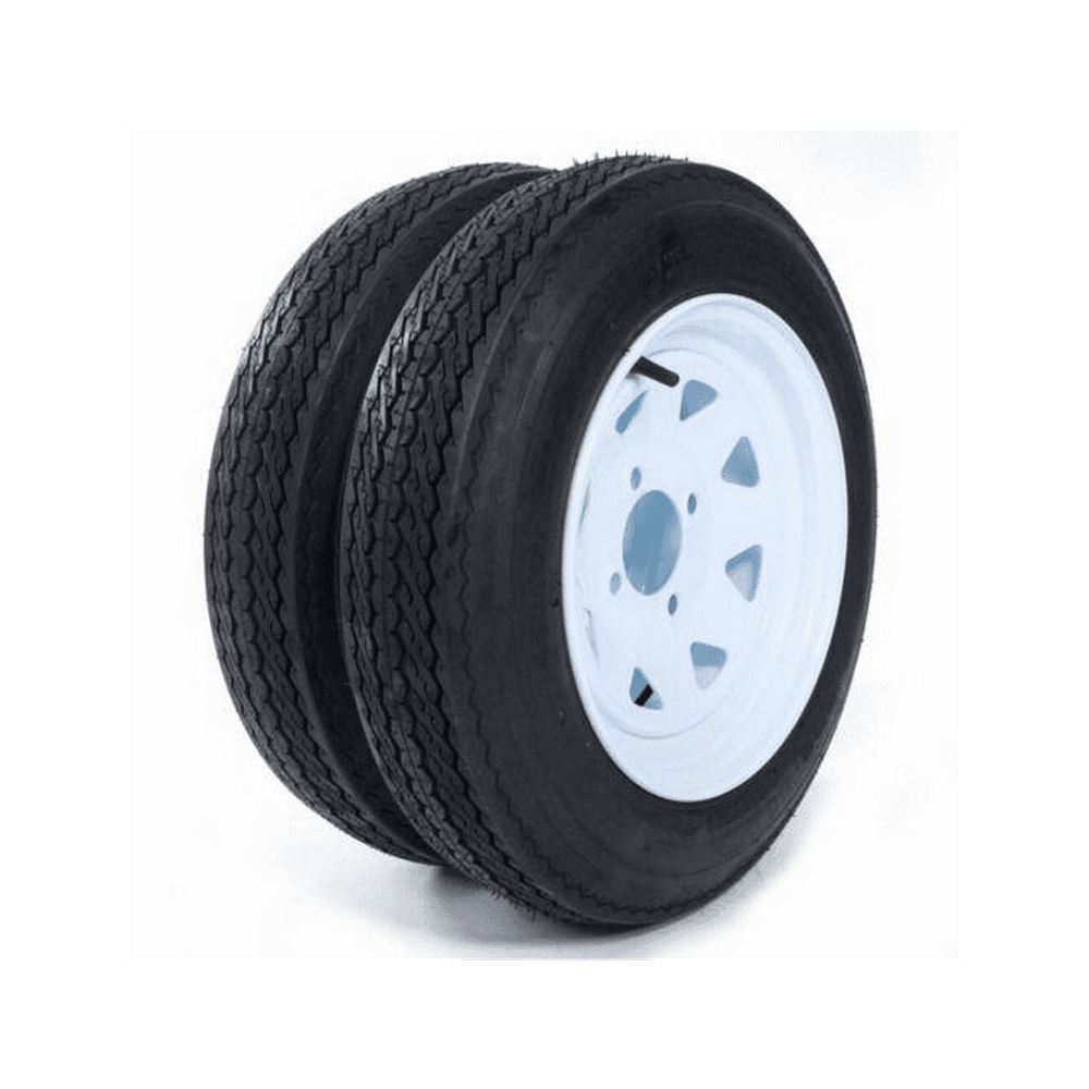 image-2x tires Trailer Tires & B =4 Ply Construction Painted White 780 Lbs