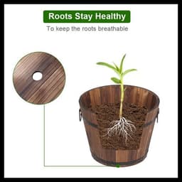 image-Outdoor Reinforced And Anticorrosive Wooden Pot Set Of Three