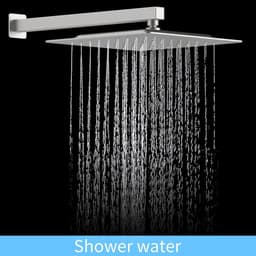 image-Shower System Shower Faucet Combo Set Wall Mounted with 12" Rainfall Shower Head and handheld shower faucet, Brushed Nickel Finish with