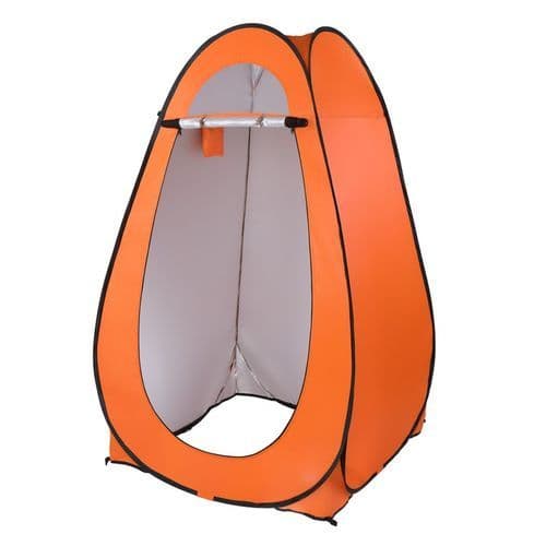 image-1-2 Person Portable Pop Up Toilet Shower Tent Changing Room Dressing Tent Camping Shelter Orange