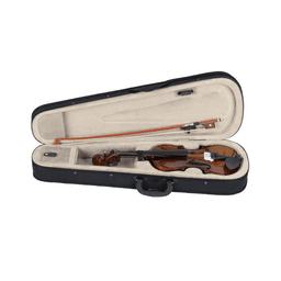 image-New 1/4 Acoustic Violin Case Bow Rosin Natural