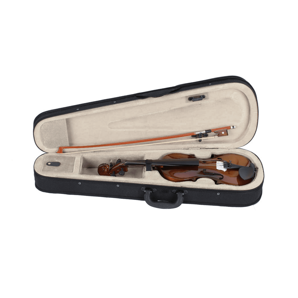 image-New 1/4 Acoustic Violin Case Bow Rosin Natural