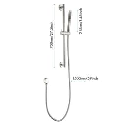image-Eco-Performance Handheld Shower with 28-Inch Slide Bar and 59-Inch Hose