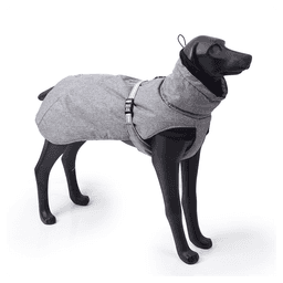 image-New Style Dog Winter Jacket with Waterproof Warm Polyester Filling Fabric-(gray,size L)