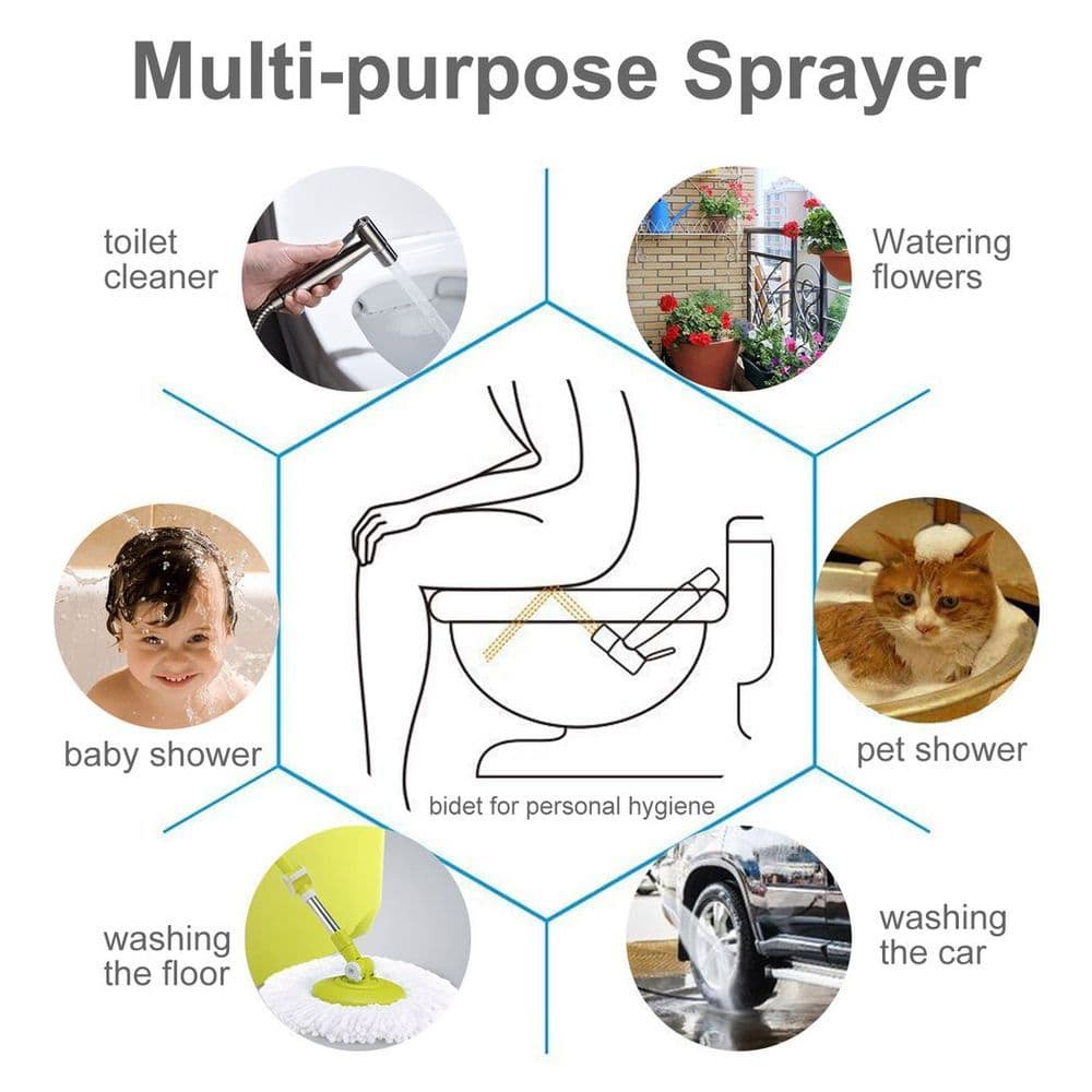 image-Bidet Sprayer for Toilet, Handheld Cloth Diaper Sprayer