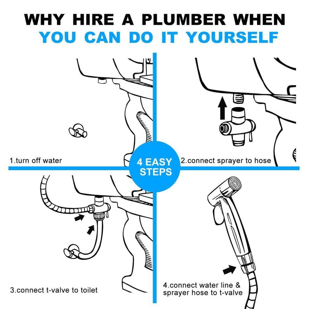 image-Bidet Sprayer for Toilet, Handheld Cloth Diaper Sprayer