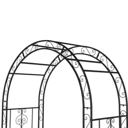 image-134*59*213cm Double Layer Iron Art Arc Top Iron Arch Black