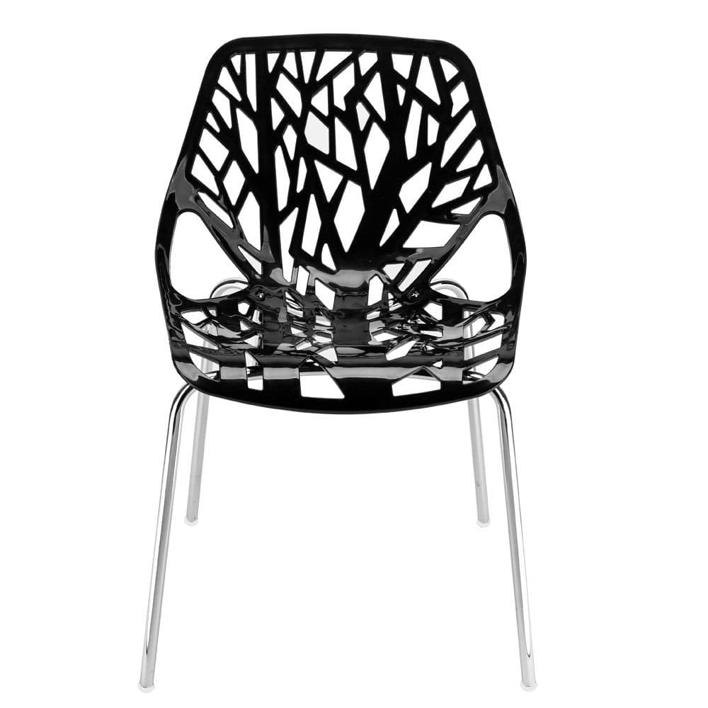 image-4pcs Bird's Nest Style Lounge Chair Black
