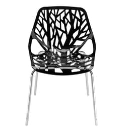 image-4pcs Bird's Nest Style Lounge Chair Black