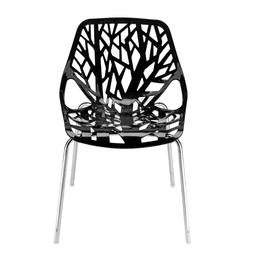 image-4pcs Bird's Nest Style Lounge Chair Black