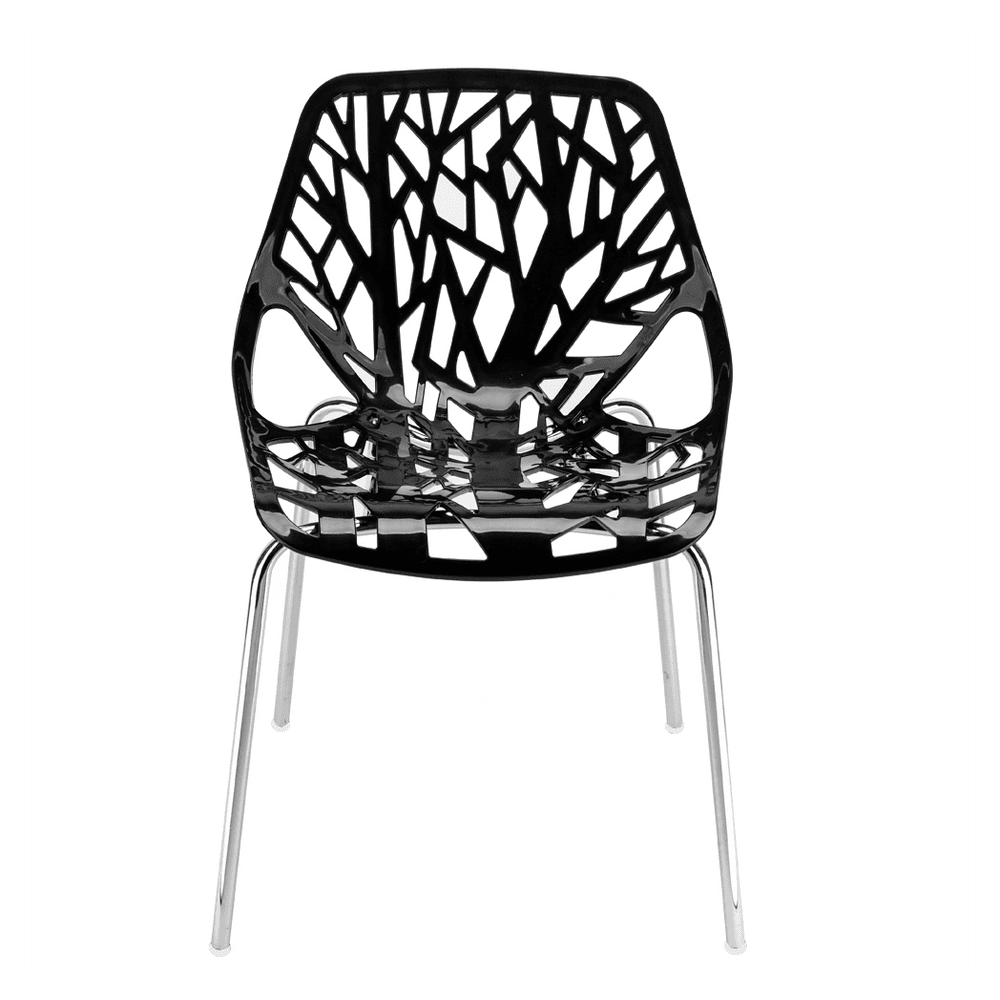 image-4pcs Bird's Nest Style Lounge Chair Black