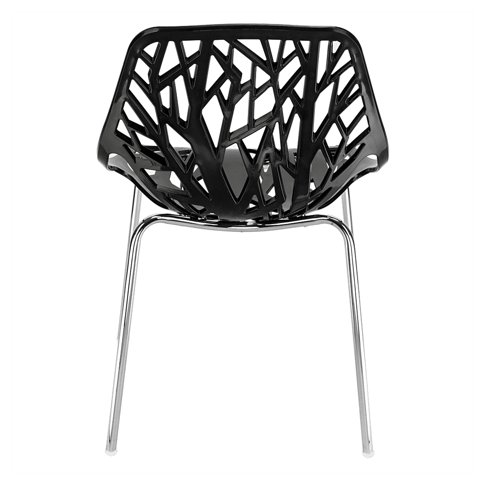 image-4pcs Bird's Nest Style Lounge Chair Black