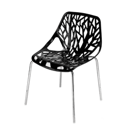 image-4pcs Bird's Nest Style Lounge Chair Black