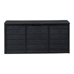 image-75gal 280L Outdoor Garden Plastic Storage Deck Box Chest Tools Cushions Toys Lockable Seat BLACK