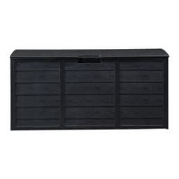 image-75gal 280L Outdoor Garden Plastic Storage Deck Box Chest Tools Cushions Toys Lockable Seat BLACK