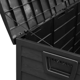 image-75gal 280L Outdoor Garden Plastic Storage Deck Box Chest Tools Cushions Toys Lockable Seat BLACK