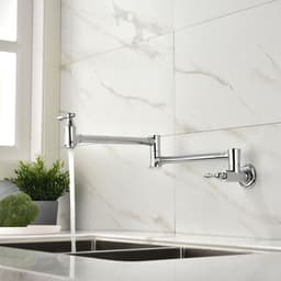 image-Folding faucet Pot Filler Faucet Wall Mount