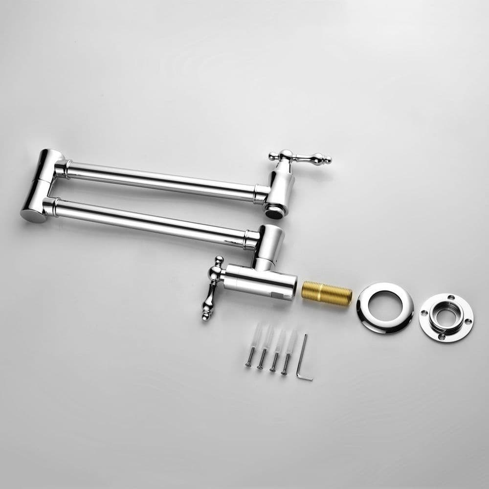 image-Folding faucet Pot Filler Faucet Wall Mount