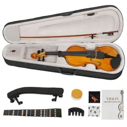 image-【Do Not Sell on AmazonFull Size 4/4 Violin Set for Adults Beginners Students with Hard Case,Violin Bow,Shoulder Rest,Rosin,Extra Strings and Sordine